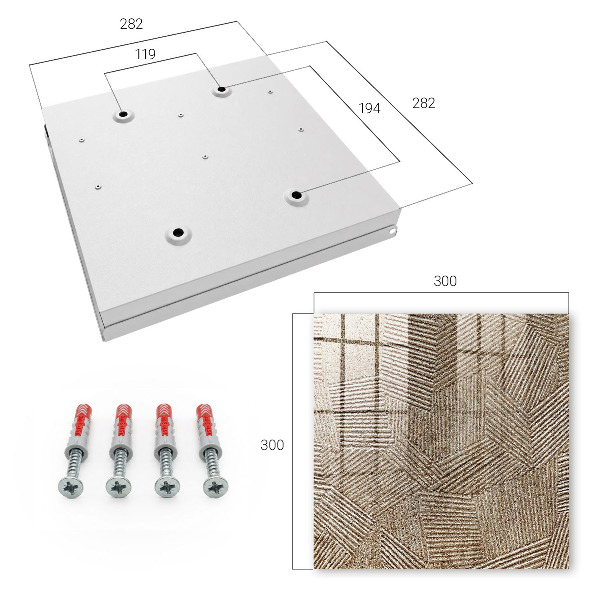 Schlüsselbox für die Wand mit geometrischem Muster