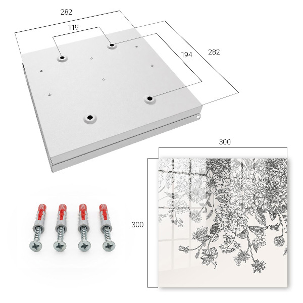 Schlüsselbox für die Wand mit floralem Eleganz-Motiv