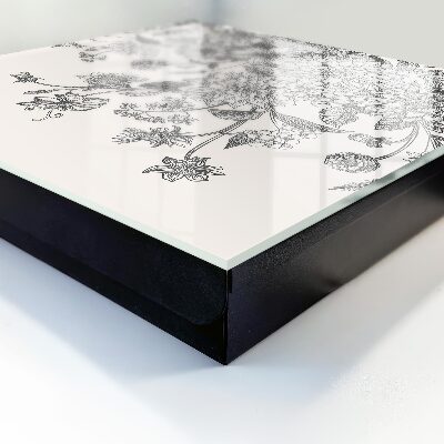 Schlüsselbox für die Wand mit floralem Eleganz-Motiv