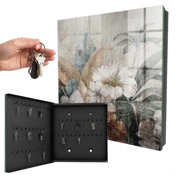 Schlüsselbox für die Wand mit Motiv Blumen der Natur