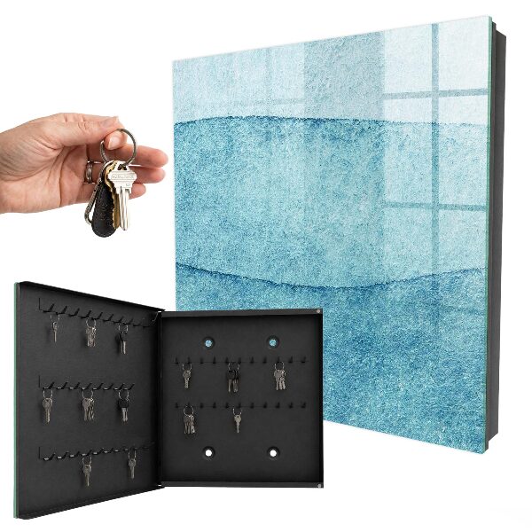 Schlüsselbox zur Wandmontage in blauer Texturoptik