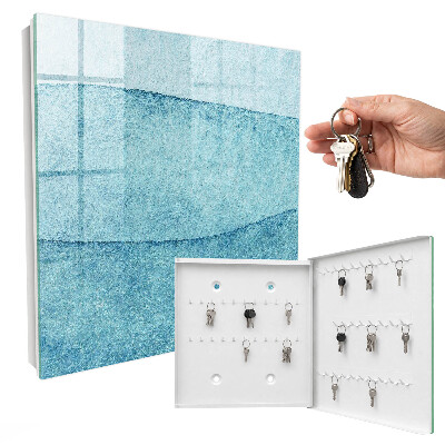 Schlüsselbox zur Wandmontage in blauer Texturoptik