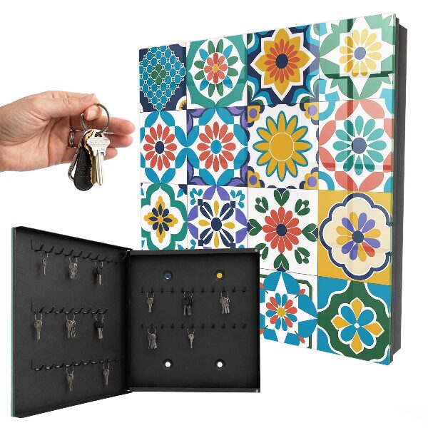 Schlüsselbox mit Blumenmuster