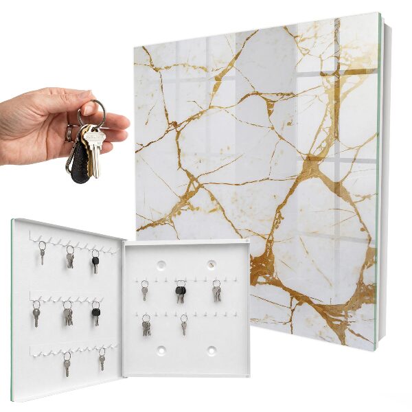 Schlüsselbox zur Wandmontage mit Marmormuster
