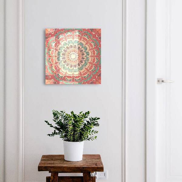 Schlüsselbox mit buntem Mandala-Motiv