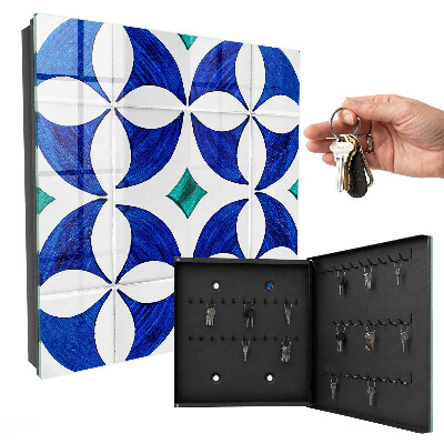 Schlüsselbox mit geometrischem Motiv