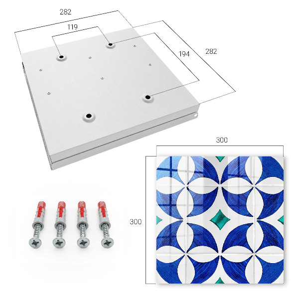 Schlüsselbox mit geometrischem Motiv