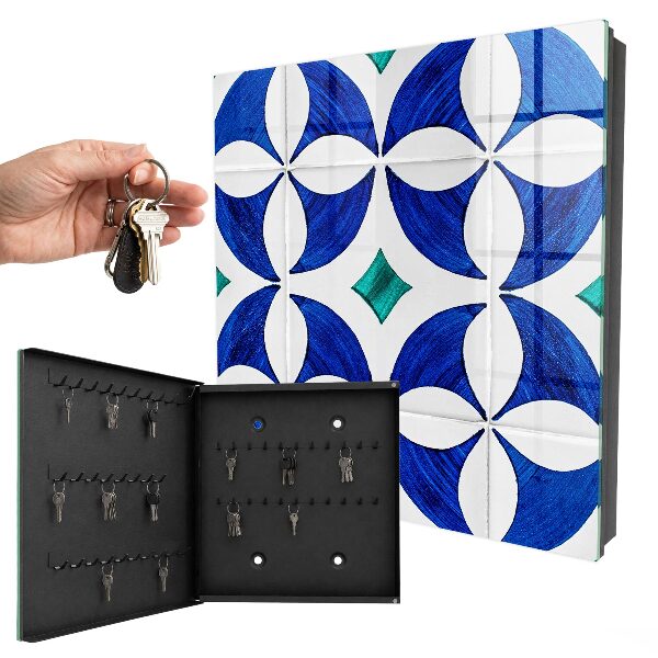 Schlüsselbox mit geometrischem Motiv