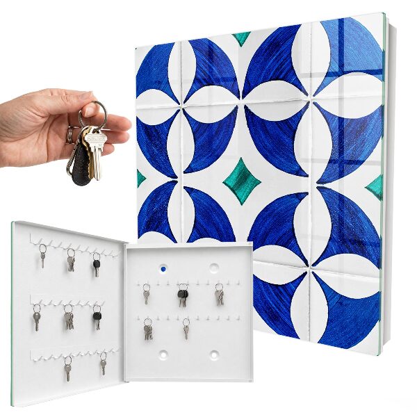 Schlüsselbox mit geometrischem Motiv