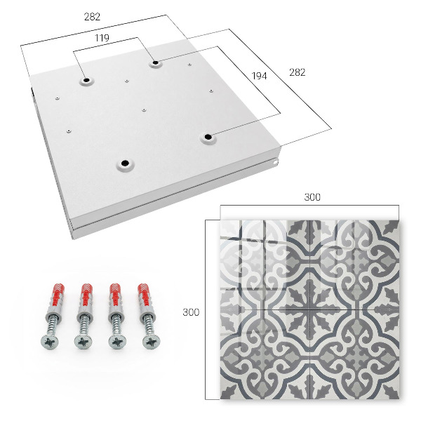 Schlüsselkasten mit geometrischem Muster