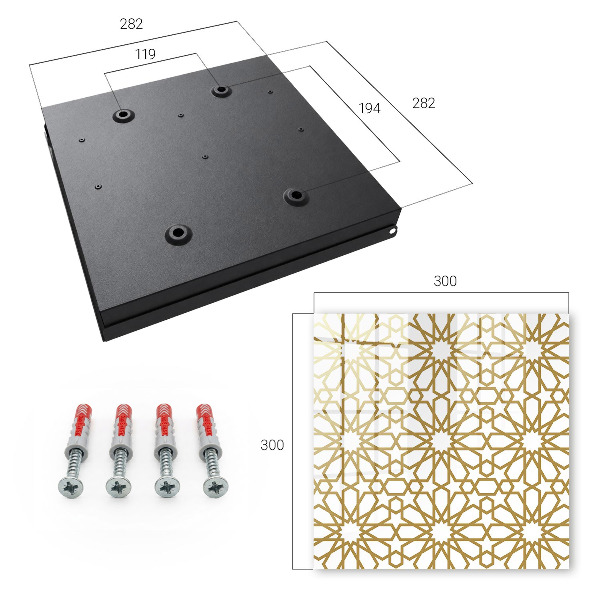 Schlüsselbox mit geometrischem Muster