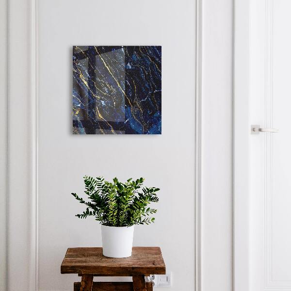 Schlüsselbox mit marineblauem Muster