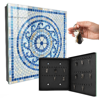 Schlüsselkasten mit geometrischem Mosaik-Design