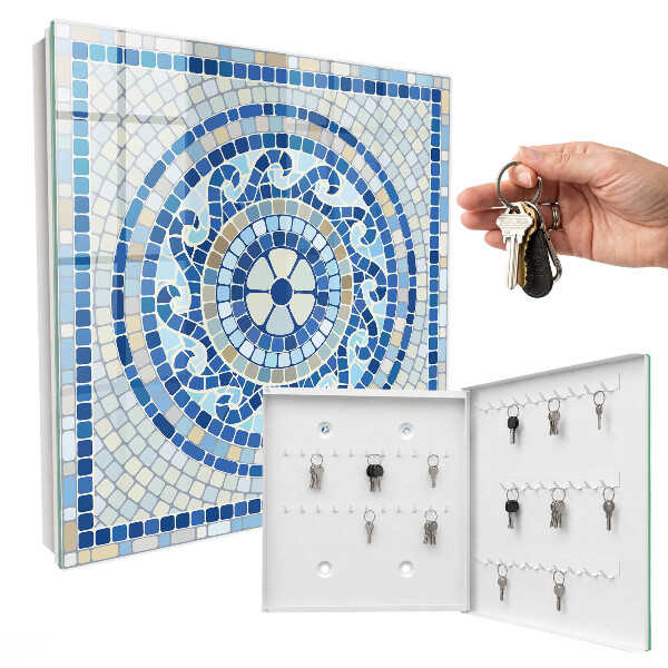 Schlüsselkasten mit geometrischem Mosaik-Design