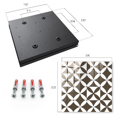 Schlüsselbox für die Wand mit geometrischer Komposition