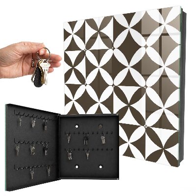 Schlüsselbox für die Wand mit geometrischer Komposition