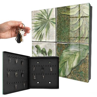 Schlüsselkasten mit Pflanzenfliesen-Design