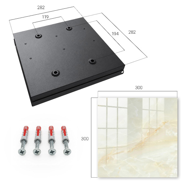 Schlüsselbox für die Wand in Marmoroptik