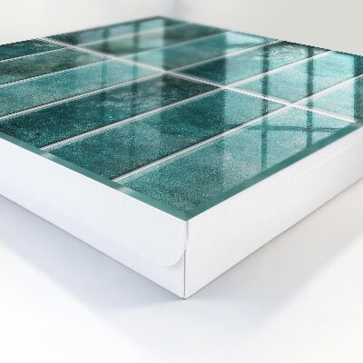 Schlüsselbox zur Wandmontage türkisfarbenes Fliesendesign
