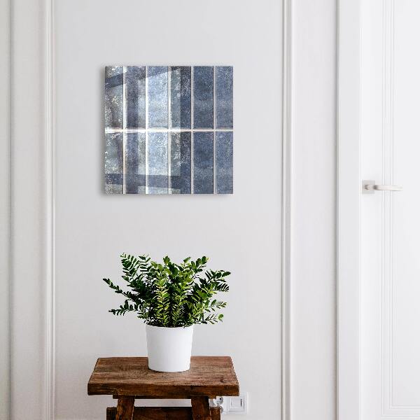 Schlüsselbox für die Wand in blauem Fliesendesign