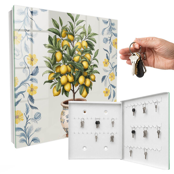 Schlüsselkasten mit Zitronenbaum-Motiv