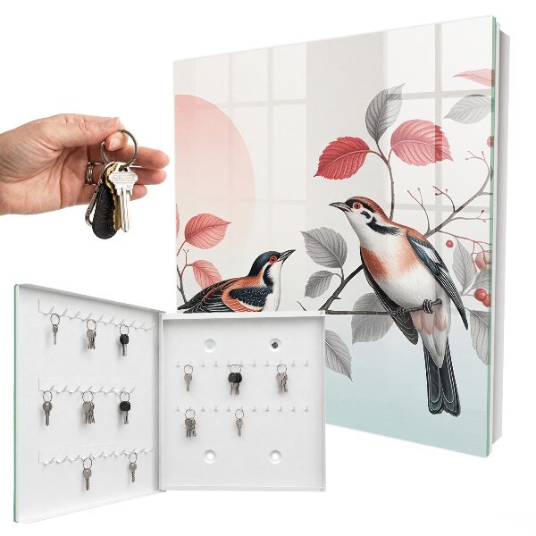 Schlüsselbox zur Wandmontage mit Motiv Vögel in der Natur