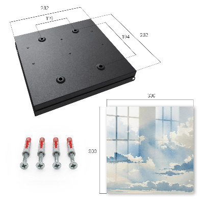 Schlüsselkasten mit Motiv Wolken am Himmel