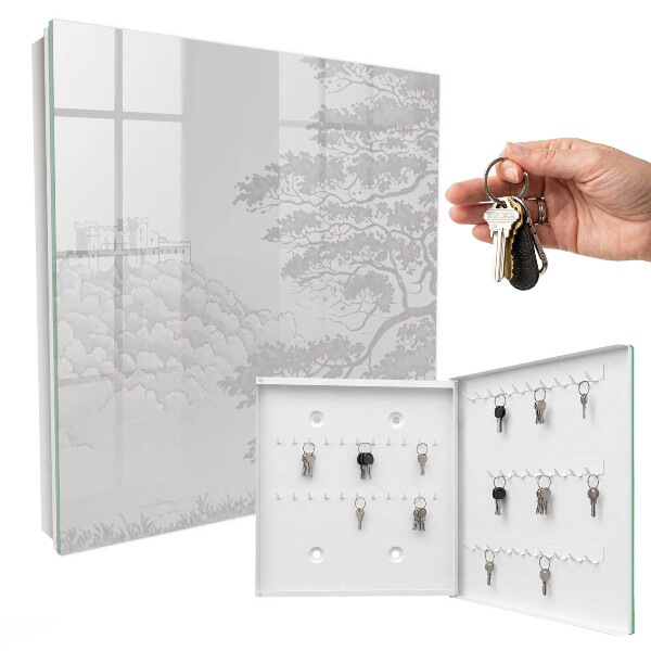 Schlüsselbox mit Motiv Burglandschaft