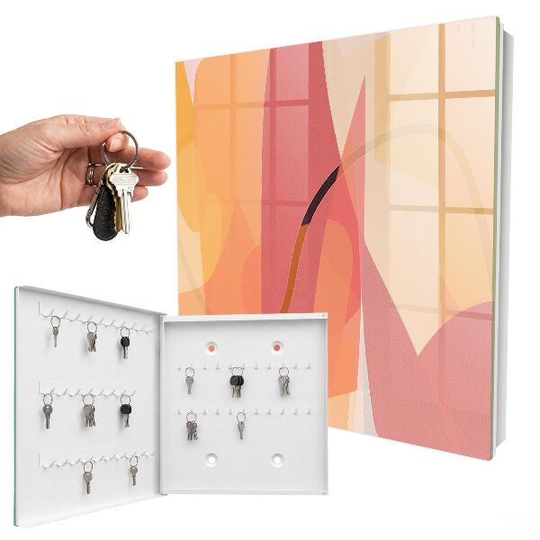 Schlüsselbox für die Wand mit buntem Schleifen-Motiv