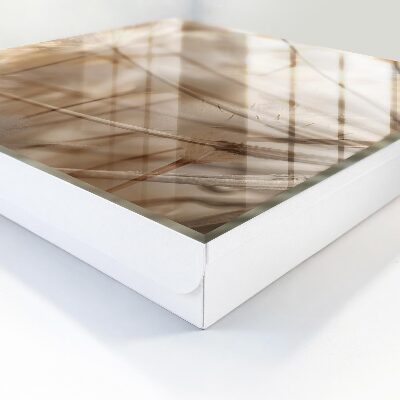 Wandschlüsselbox in Beige mit Löwenzahn-Motiv