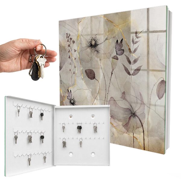 Schlüsselbox im Design Zarte Flora