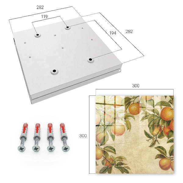 Schlüsselkasten mit Motiv Orangen und Natur