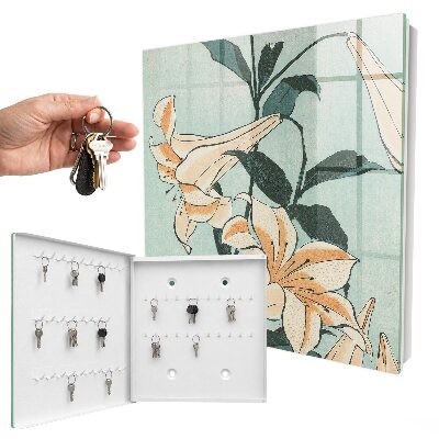 Schlüsselkasten mit Motiv Zarte Lilien