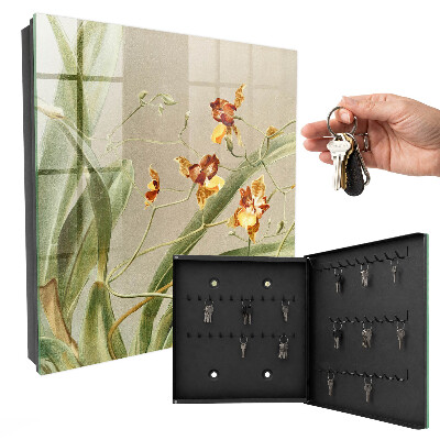 Schlüsselkasten mit Kletterblumen-Motiv
