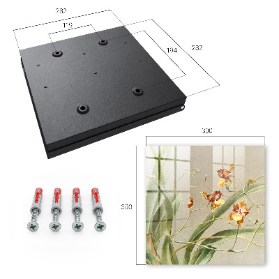 Schlüsselkasten mit Kletterblumen-Motiv