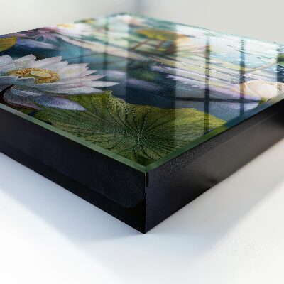 Schlüsselbox mit Wasserblumen Motiv
