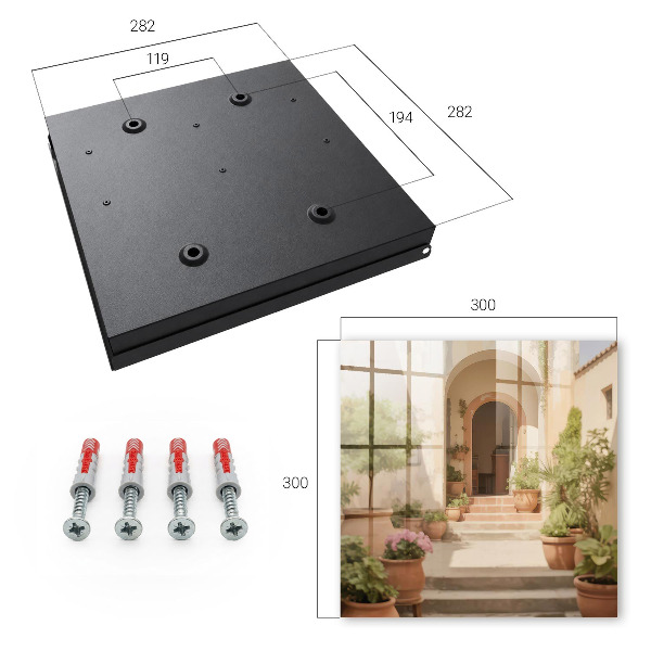 Schlüsselbox im rustikalen Gartendesign