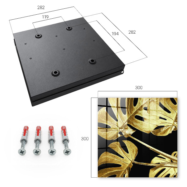 Schlüsselbox mit Monstera-Blatt-Motiv