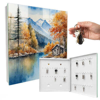 Schlüsselkasten mit Motiv Herbst in den Bergen