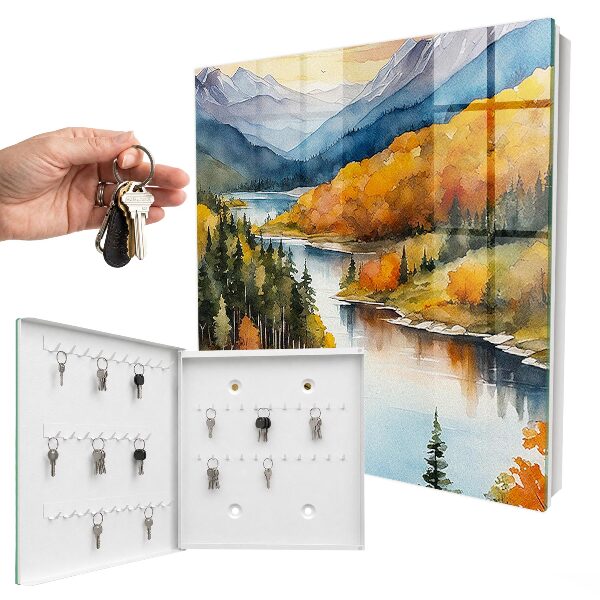Schlüsselbox mit dem Motiv Herbst in den Bergen