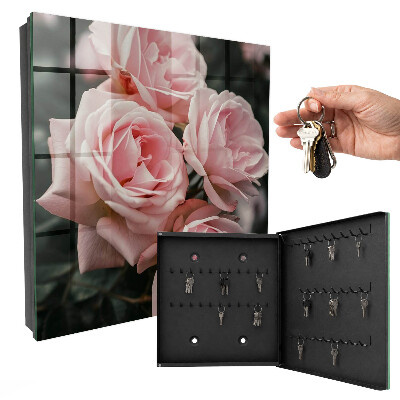 Schlüsselkasten für die Wand mit Motiv Rosa Rosen