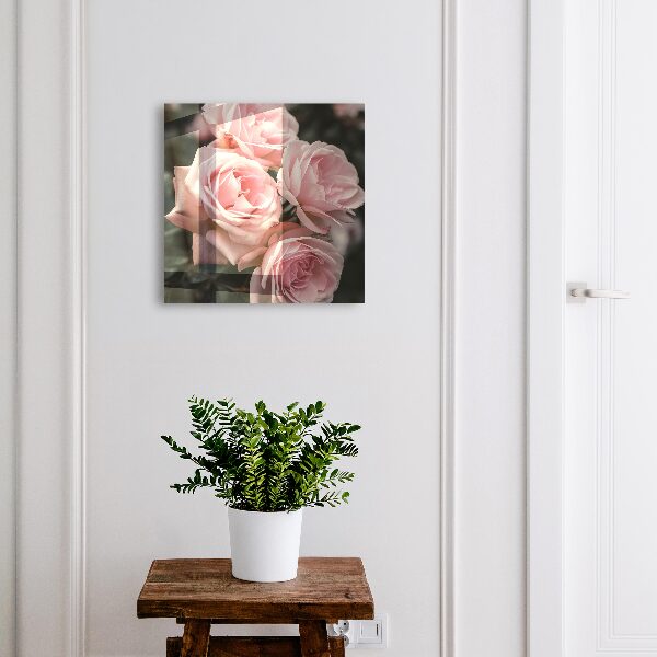 Schlüsselkasten für die Wand mit Motiv Rosa Rosen