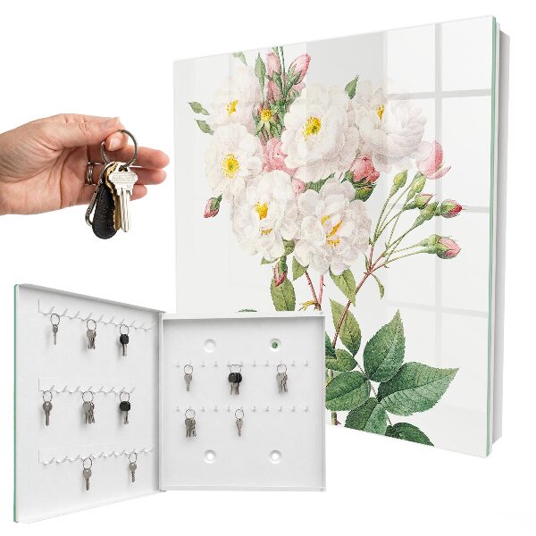 Schlüsselbox für die Wand mit Motiv Der Zauber der Blumen
