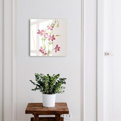 Schlüsselbox für die Wand mit Motiv Rosa Blüten