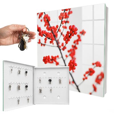 Schlüsselbox mit Motiv rote Beeren