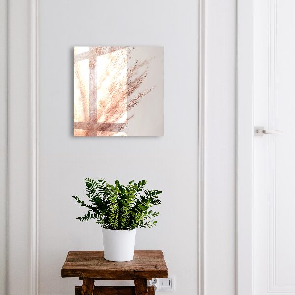 Schlüsselbox für die Wand mit pastellfarbenem Boho-Gras Motiv