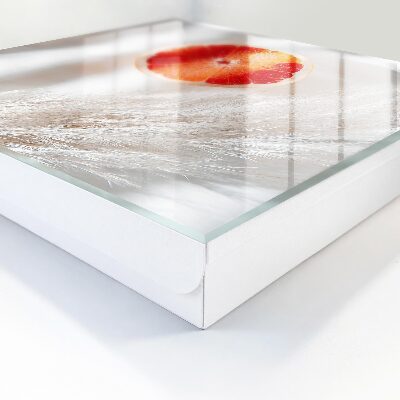 Schlüsselbox zur Wandmontage mit Motiv rote Grapefruit und Boho-Gras