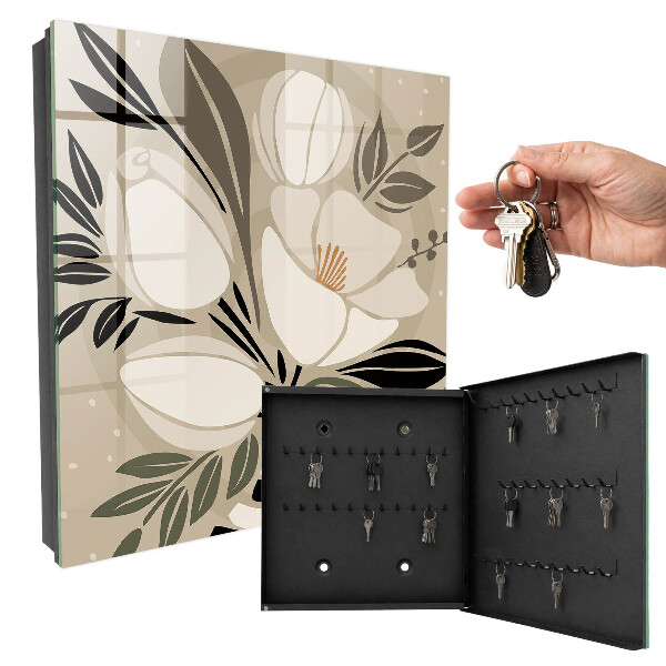 Schlüsselbox mit floralem Minimalismus-Design