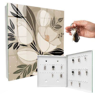 Schlüsselbox mit floralem Minimalismus-Design