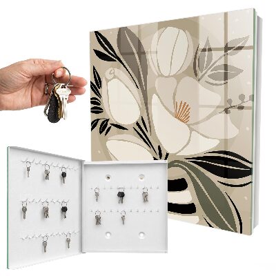 Schlüsselbox mit floralem Minimalismus-Design